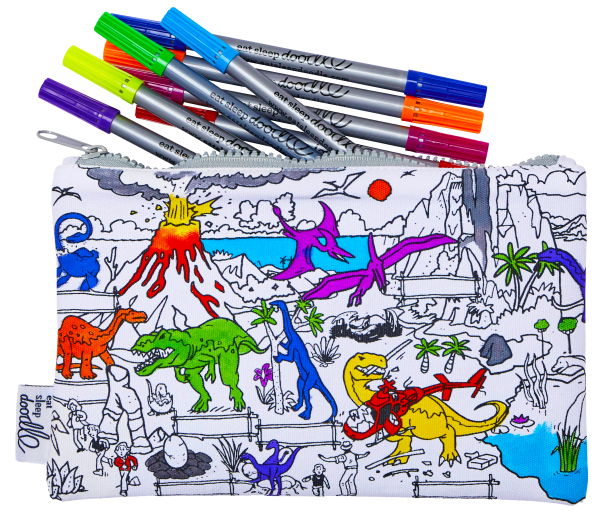 Eat Sleep Doodle's Dinosaur Colour in Pencil case